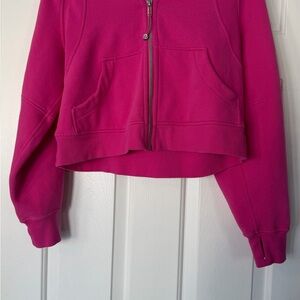 Lululemon XS/S Vibrant Pink Full Zip Cropped Hoodie
